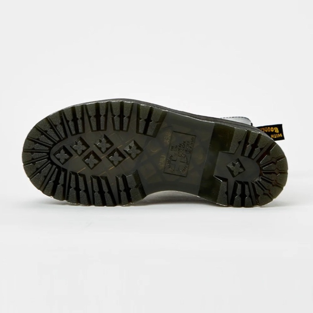 Dr. Martens Ghilana Max Distressed Patent Leather Platform Boots - Picture 11 of 13